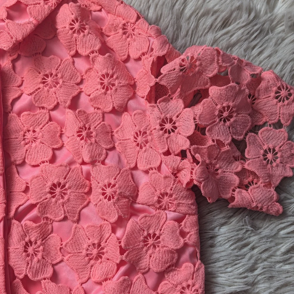 EUC Petal & Pup Tallie Mini Dress in Watermelon - Picture 7 of 16